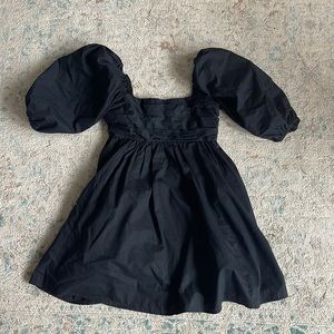 Emerson Linen-Blend Puff Sleeve Mini Dress